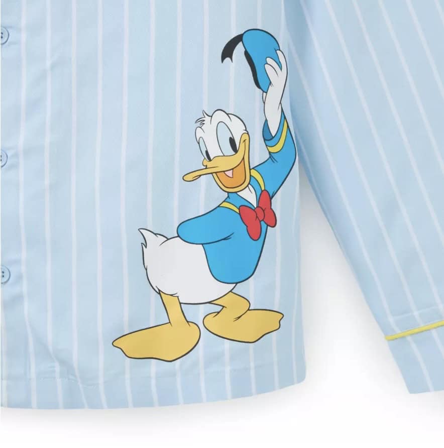 Donald Duck Disney-themed pajamas with classic character print, perfect for kids' sleepwear.