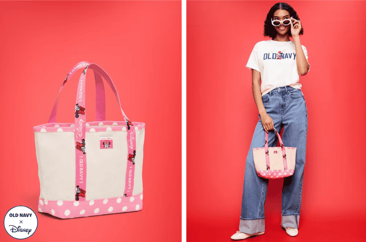 Cute Pink Minnie Mouse Disney tote bag for women and girls. Perfect for any Disney fan.