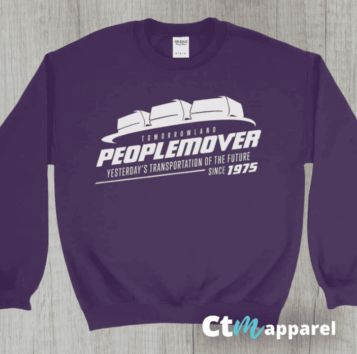PeopleMover sweatshirt, Disney themed, retro style, casual wear for Disney fans, Portland.