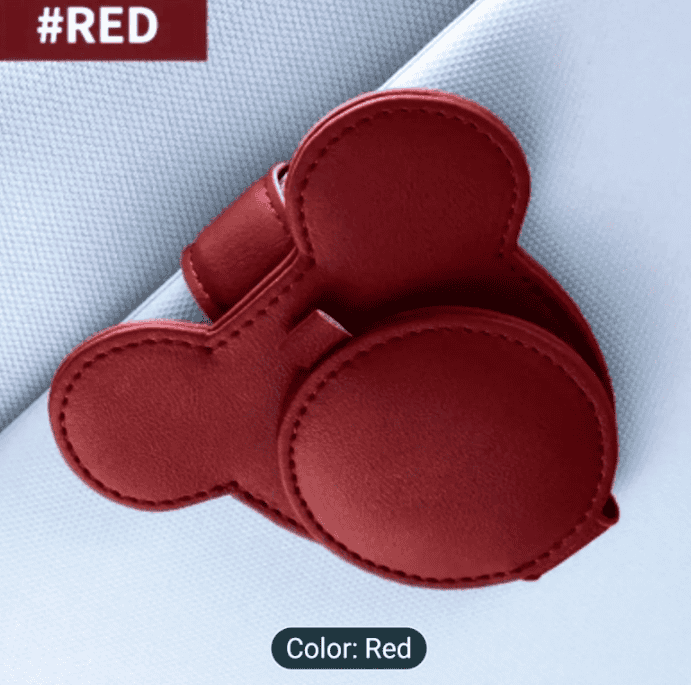 Red Minnie Mouse coin purse, Disney-themed leather wallet, cute accessory for Disney fans.