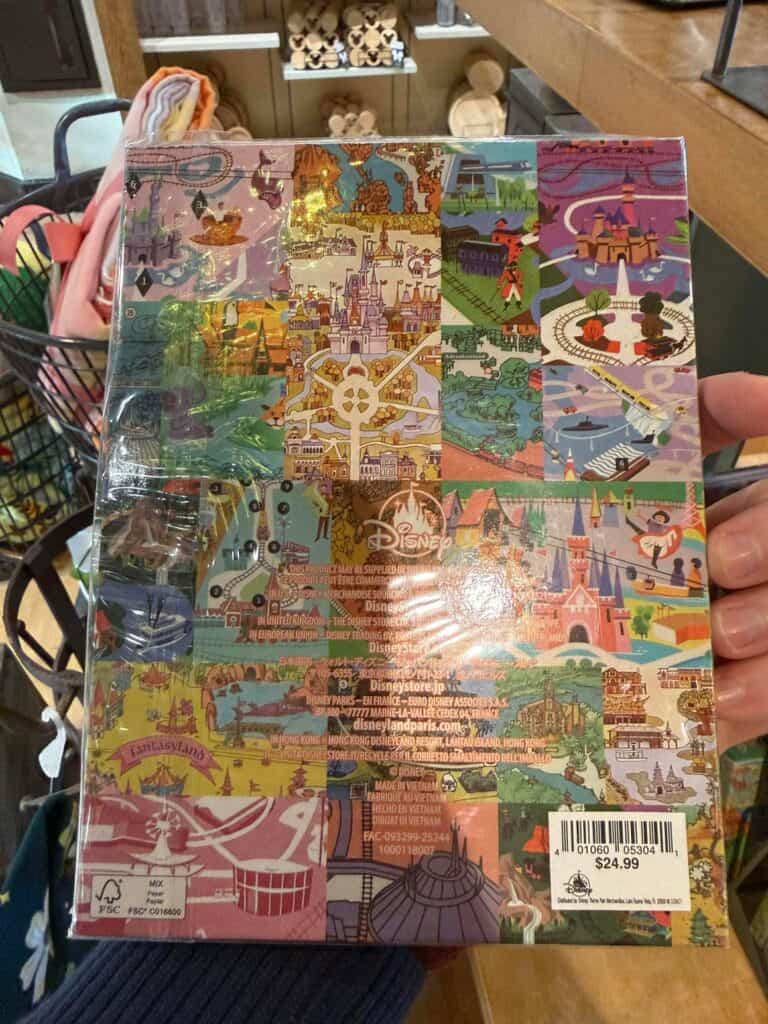 Colorful Disney theme park map puzzle for kids and collectors. Fun way to explore Disney parks.