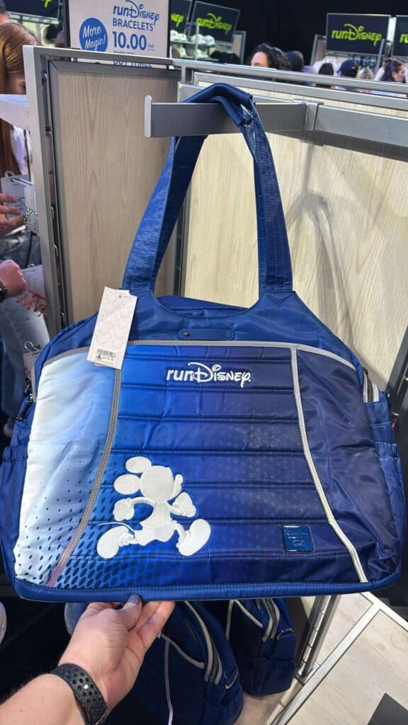 Disney Run tote bag with Mickey Mouse design, perfect for Disney fans and athletic activities.