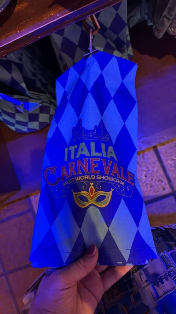 Colorful Italy Carnival mask themed tote bag, perfect for celebrations and events.