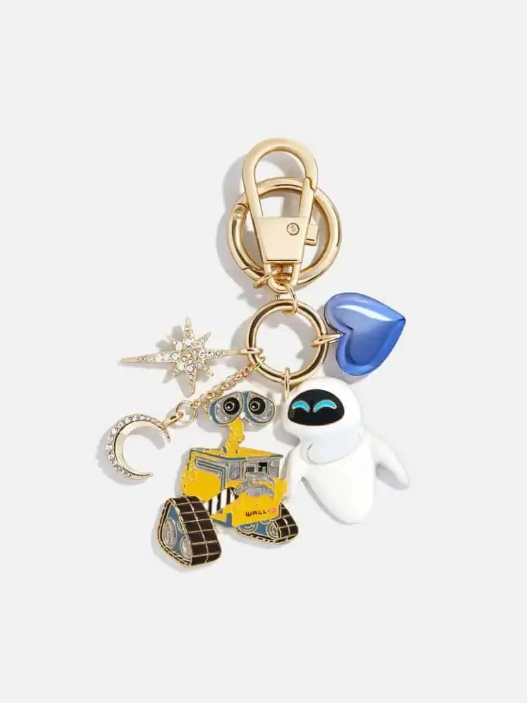 Disney keychain with Toy Story, WALL-E, and celestial charms, ideal for Disney fashion accessories.