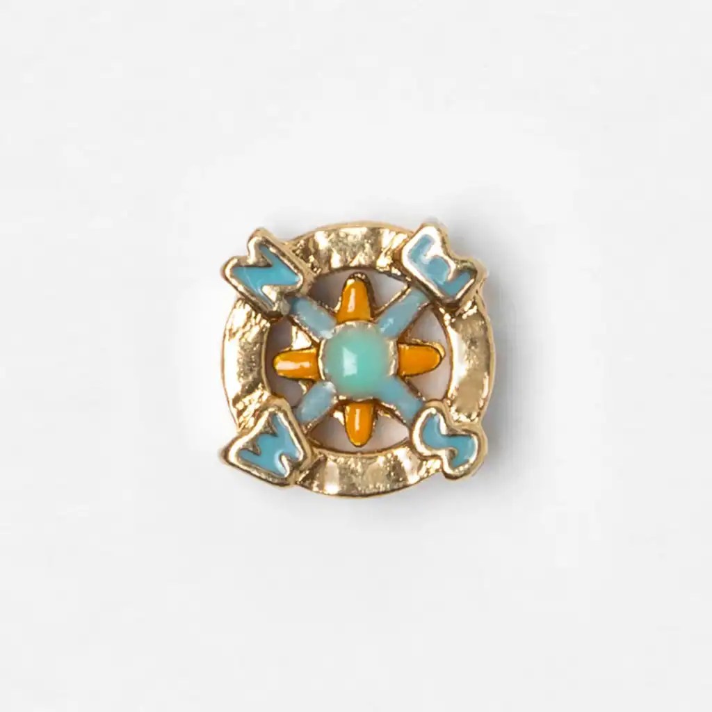 Colorful Disney Tinker Bell enamel charm on gold-tone circle. Perfect for Disney fans and collectors.