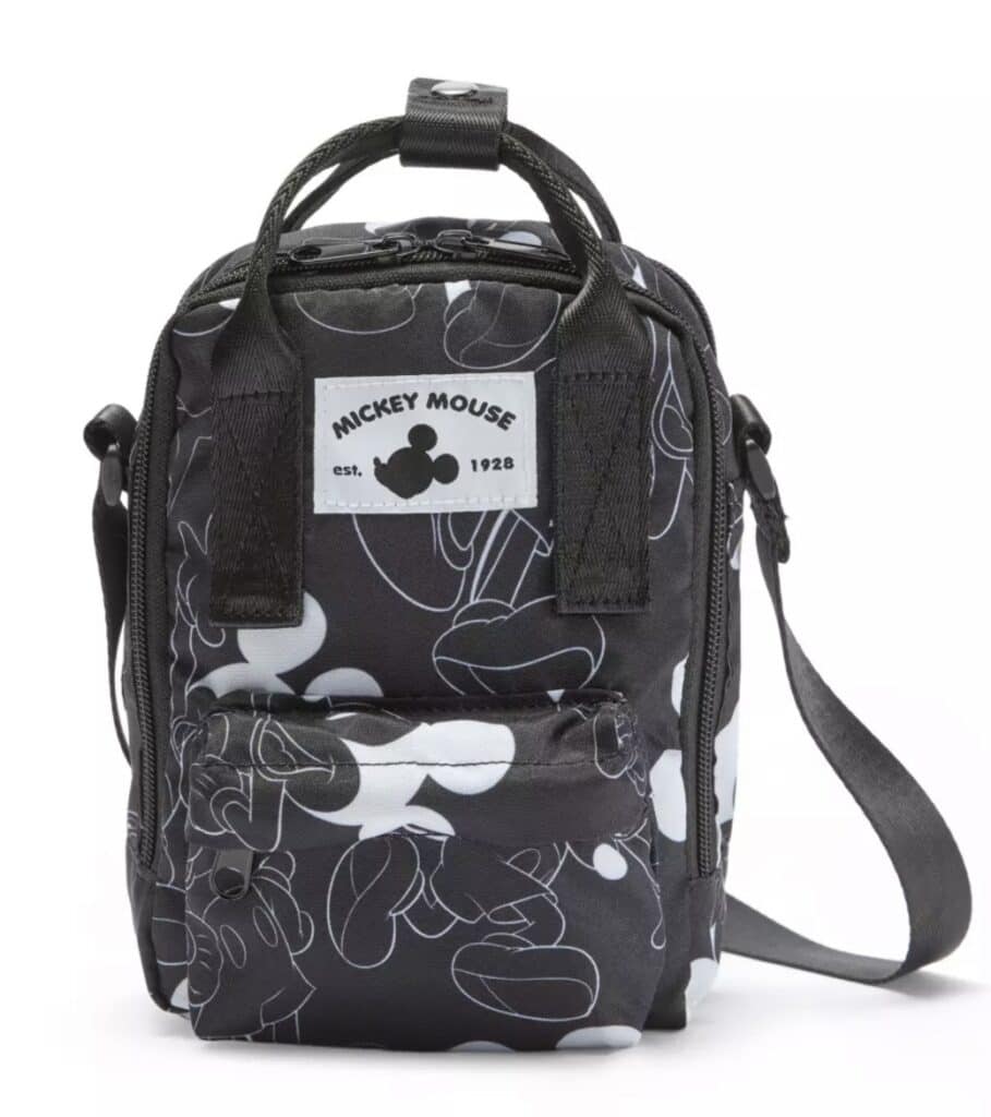 Mini backpack featuring Mickey Mouse design and logo, perfect for Disney fans. Compact, stylish, and functional backpack for kids and teens.
