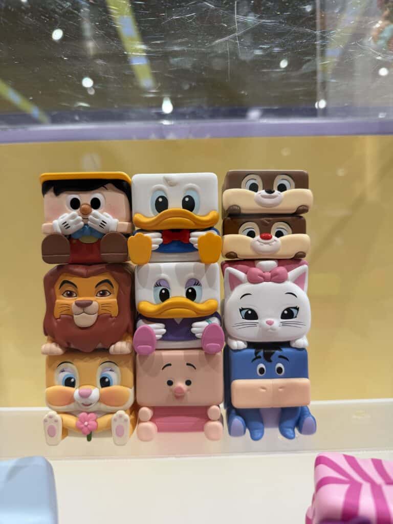 Colorful Disney character stacking toys featuring popular characters to delight Disney fans and collectors.