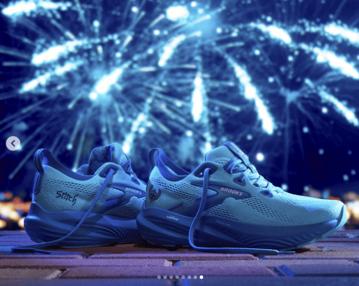 Bright blue running sneakers with breathable mesh and cushioned soles. Perfect for active wear and athletic style.