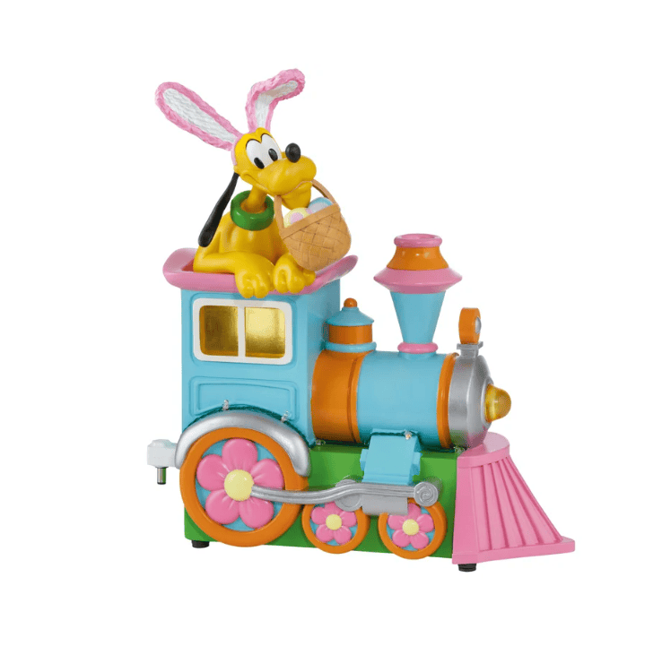Colorful Minnie Mouse bunny train toy.