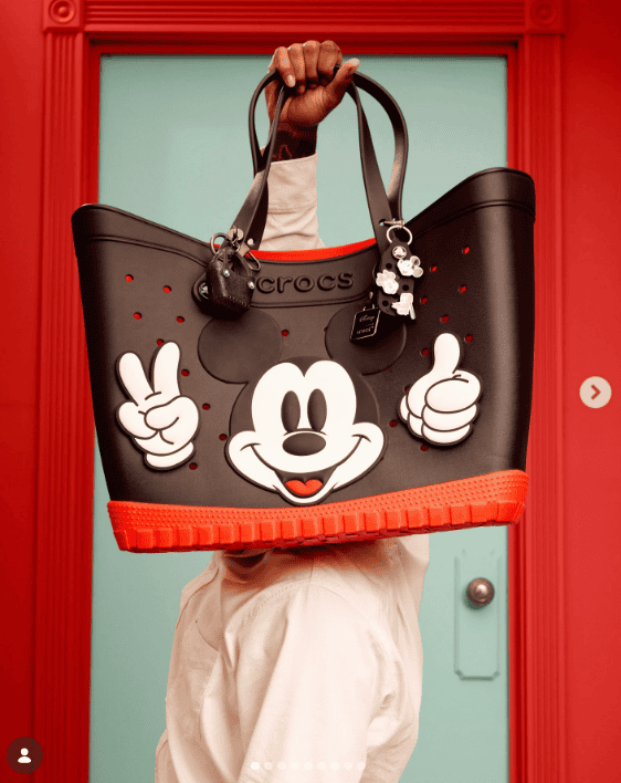 Cute Mickey Mouse Disney tote bag with playful design.