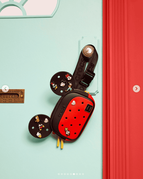 Cute Disney Mickey Mouse themed backpack with accessories for Disney merchandise lovers.