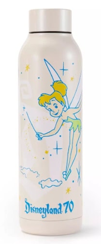 Hand-painted Tinker Bell design celebrating Disneyland's 70th anniversary, perfect for Disney fans.