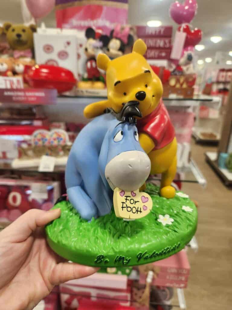 Cute Winnie the Pooh and Eeyore Valentine's Day collectible figurine.