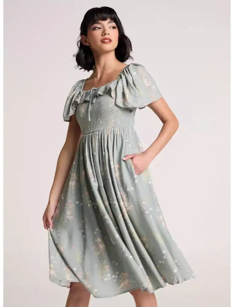 Disney floral dress, women's elegant costume, Disney fashion, special occasion dress.