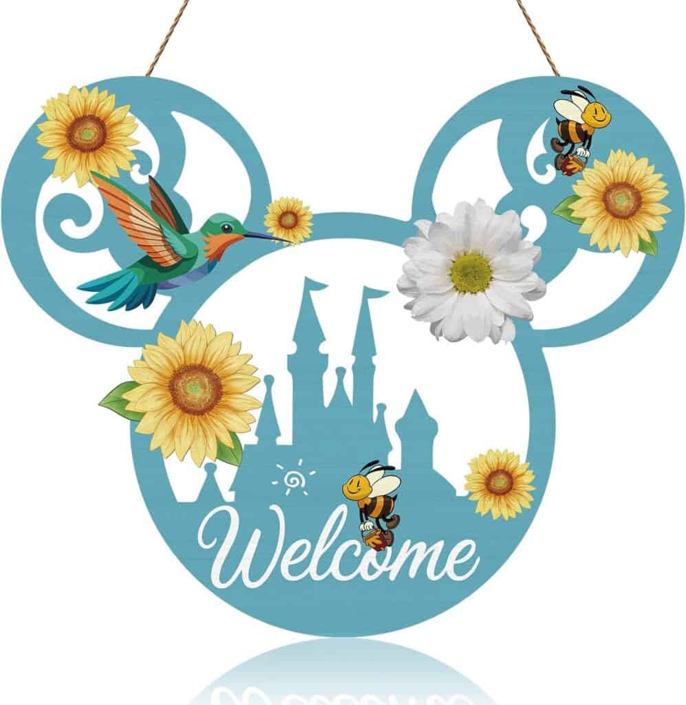 St. Patrick's Day themed Mickey Mouse ears with flowers and bees, perfect for Disney celebrations.