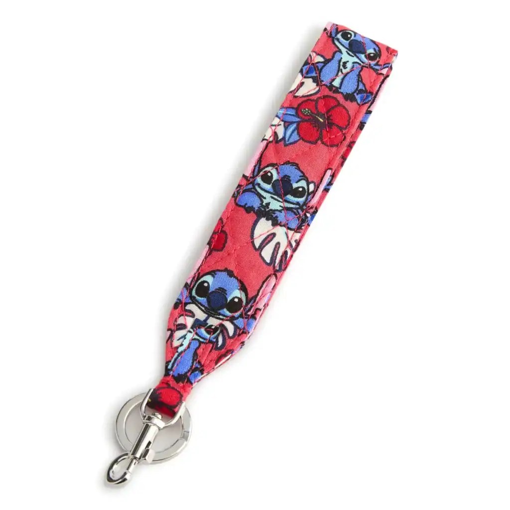 Colorful Stitch Disney lanyard with metal clasp for keys or ID badges.