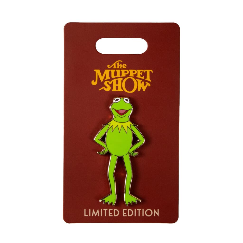 Kermit the Frog limited edition pin from The Muppet Show on red backing card.