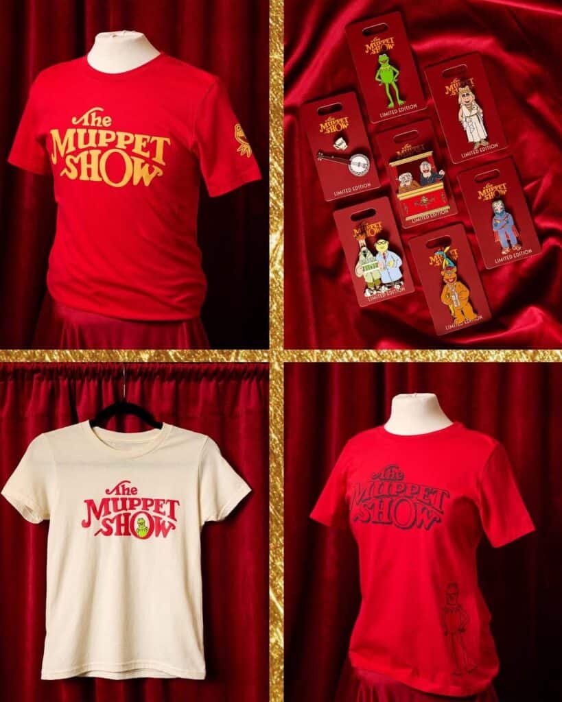 The Muppet Show themed T-shirts featuring classic characters and designs.