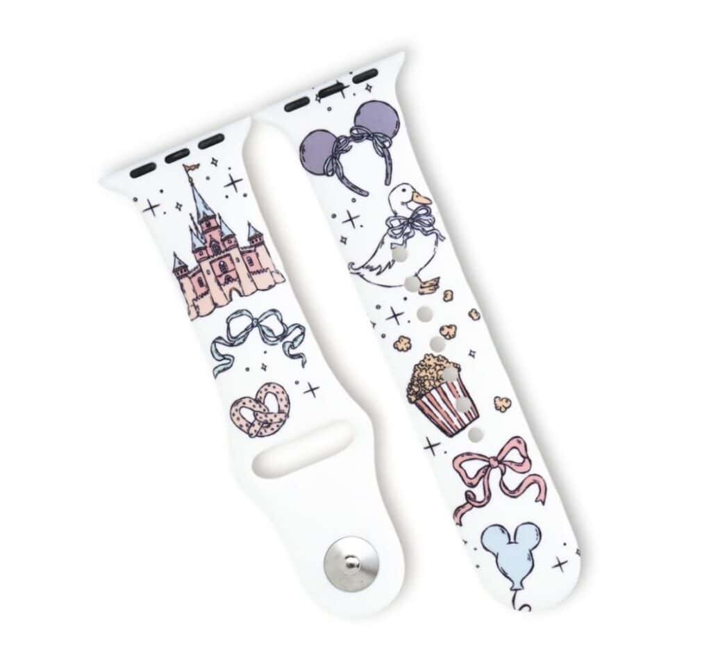 Disney princess castle and mouse head design Apple Watch band.