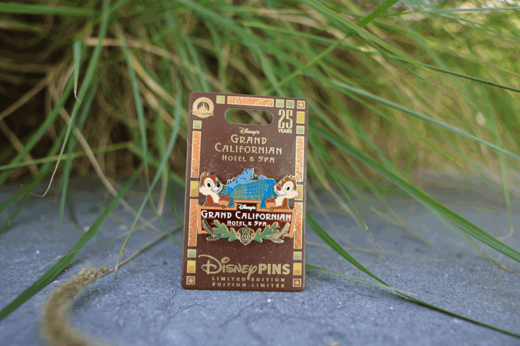 Disney Grand Californian Hotel 25th anniversary collectible pin.