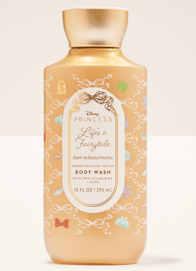 Disney Princess-themed Bath & Body Works body wash with aloe, 10 oz.