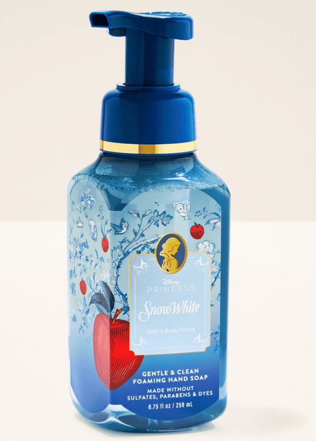 Snow White-themed foaming hand soap with Disney Princess design.