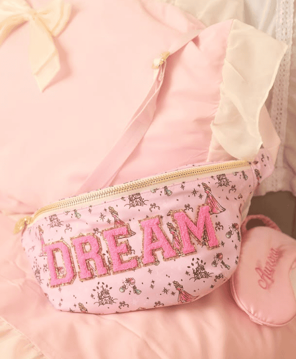 Disney Dream backpack with pink glitter and unicorn design for children.