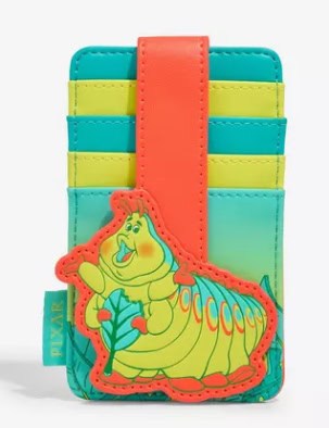 Colorful Disney Pixar-inspired card holder with a Dug character patch.