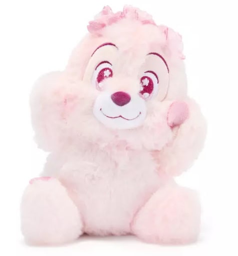 Pink Disney plush toy with a cute, smiling face and big eyes.
