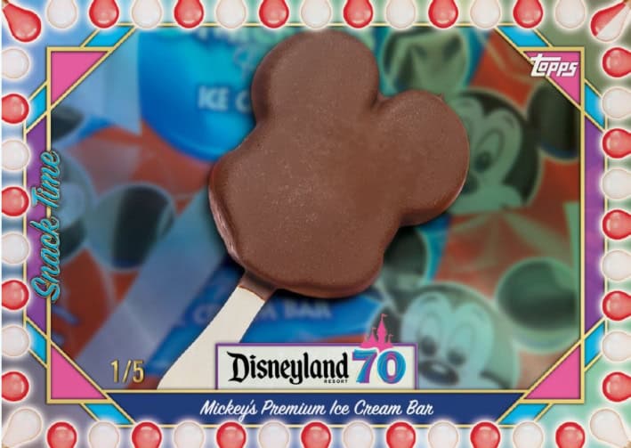 Shaped ice cream bar on a stick, featured at Disneyland.