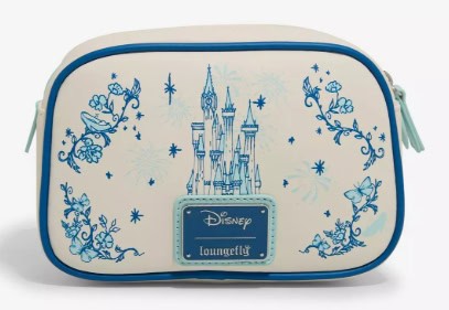 Disney Loungefly castle bag with floral and star details.