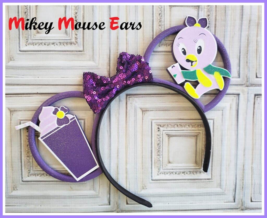 Disney Daisy Duck themed Mickey Mouse ears headband for kids and adults.