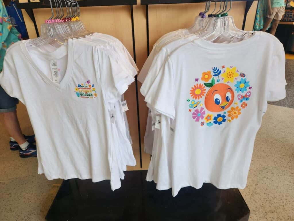 Kids Disney T-shirts with colorful character and floral designs.