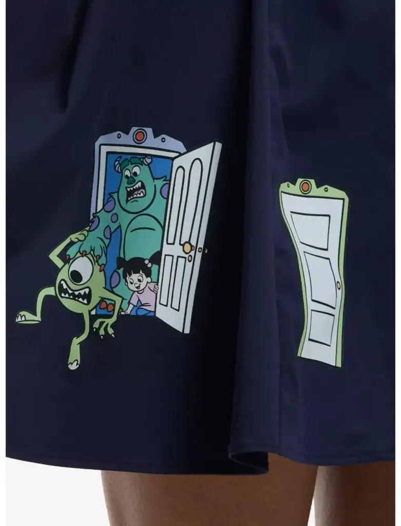 Toy Story characters patch featuring aliens and monsters on navy fabric.