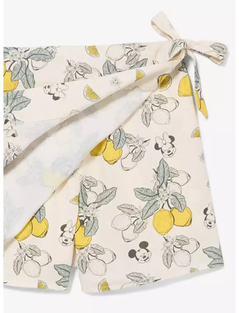 Mickey Mouse lemon print tote bag with bow detail, perfect for Disney fans.