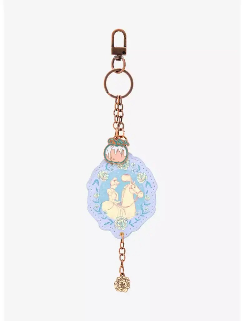 Vintage Disney Princess keychain with Rapunzel and friends, collectible accessory.