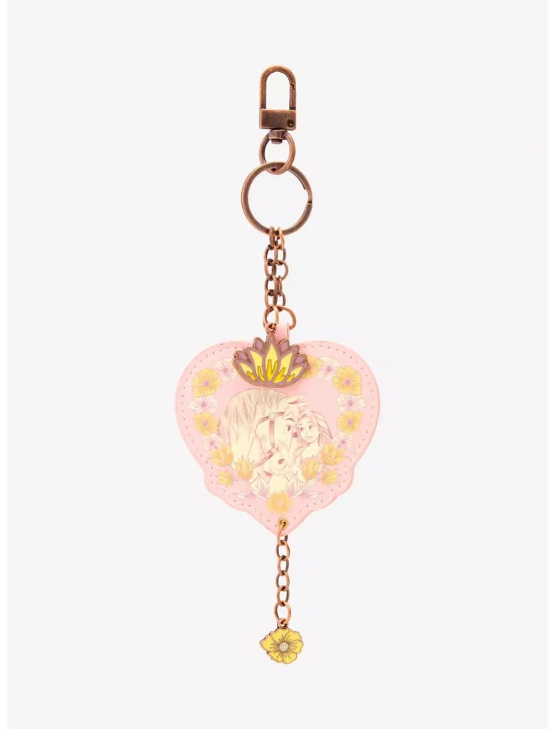 Keychain featuring a Disney princess and heart-shaped design.