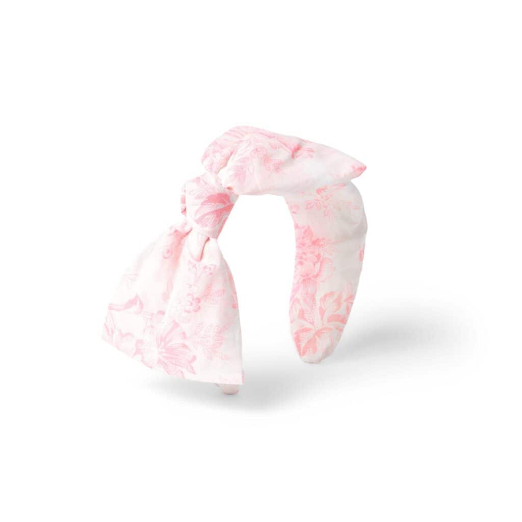 Cute pink floral headband for girls, perfect for mommy and me matching outfits. Stylish accessory fo.