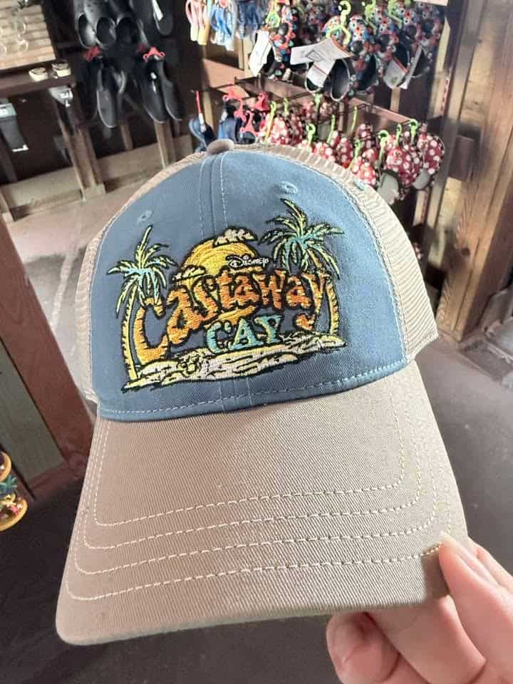Disney California Adventure embroidered cap with palm trees and logo.
