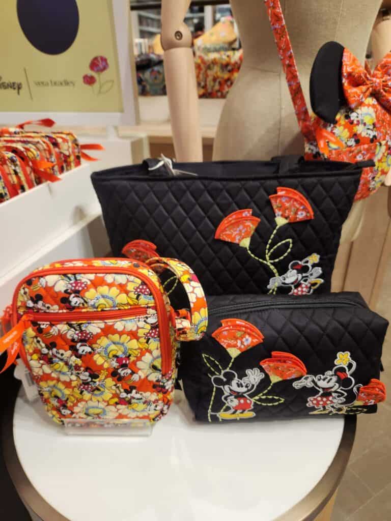 Mickey and Minnie floral bags from Disney x Vera Bradley Petal Multi Collection.