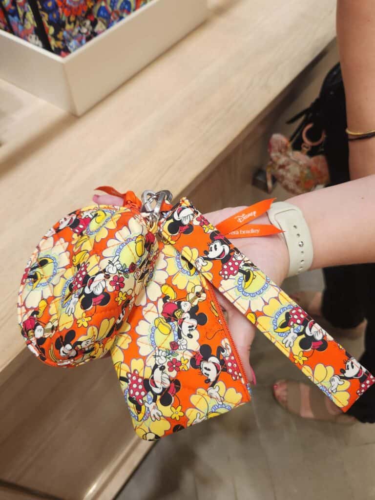 Mickey and Minnie floral petal print bag from Disney x Vera Bradley collection.