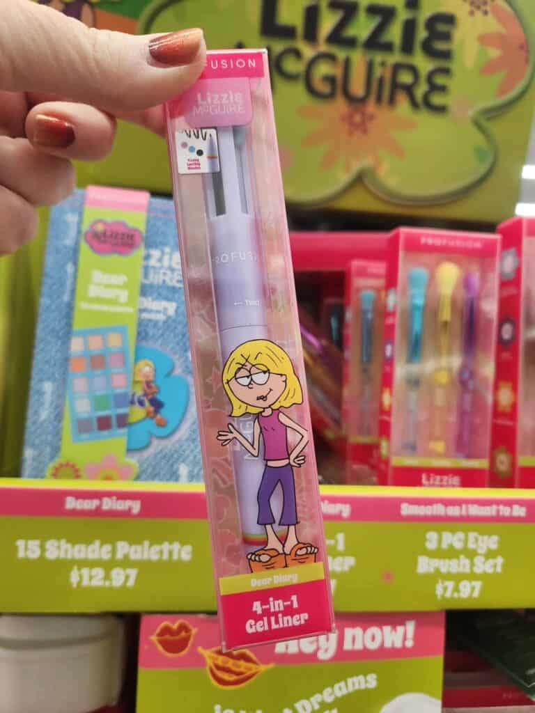 Lizzie McGuire themed gel liner pen in colorful packaging for kids.