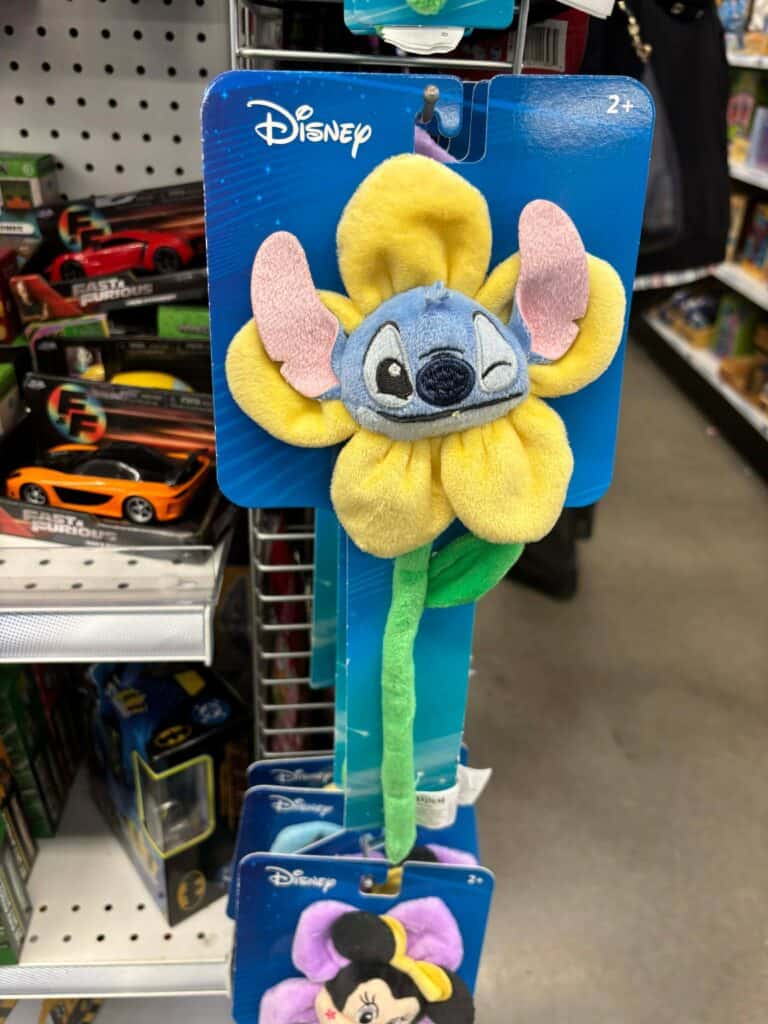 Disney Stitch plush flower toy for kids, featuring soft fabric and vibrant colors.