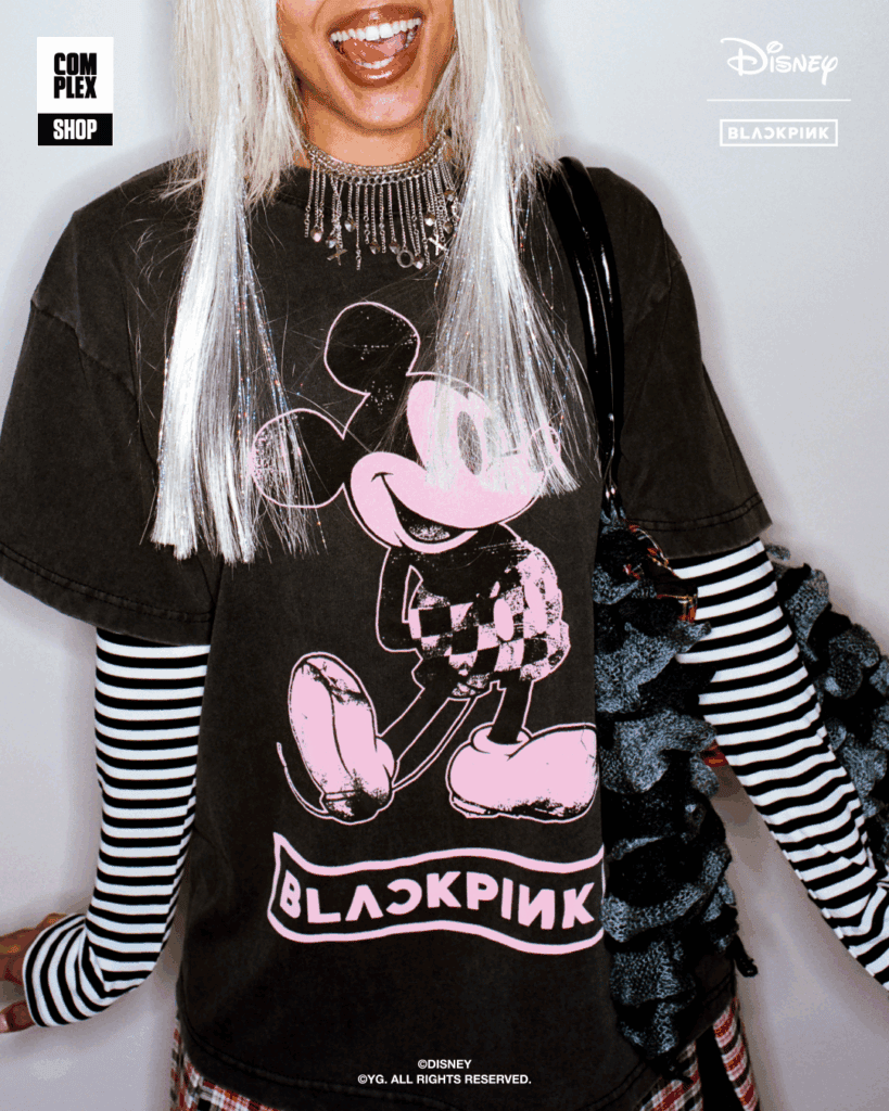Mickey Mouse Blackpink graphic T-shirt for Disney and K-pop fans.