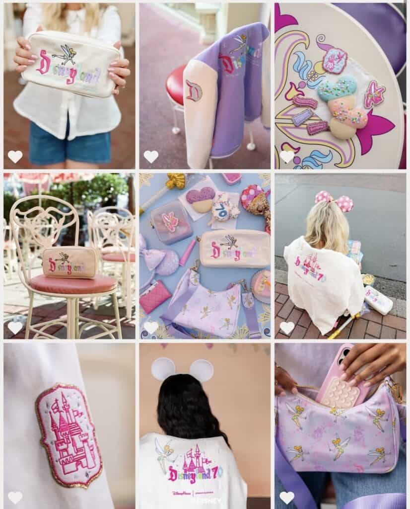 Colorful Disney-inspired plush toys, bags, and apparel for children’s fashion and play.