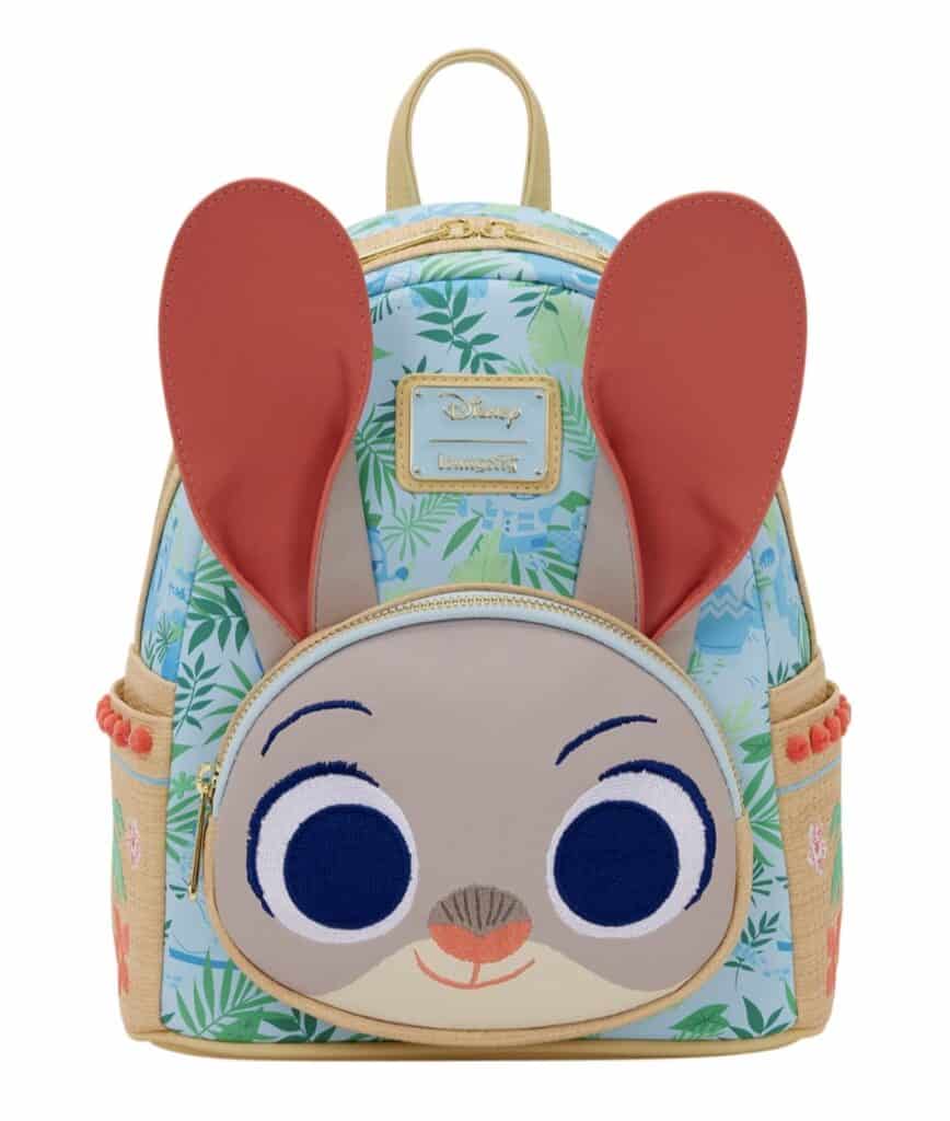 Adorable Disney bunny backpack with large eyes and colorful floral pattern for children. Perfect for.