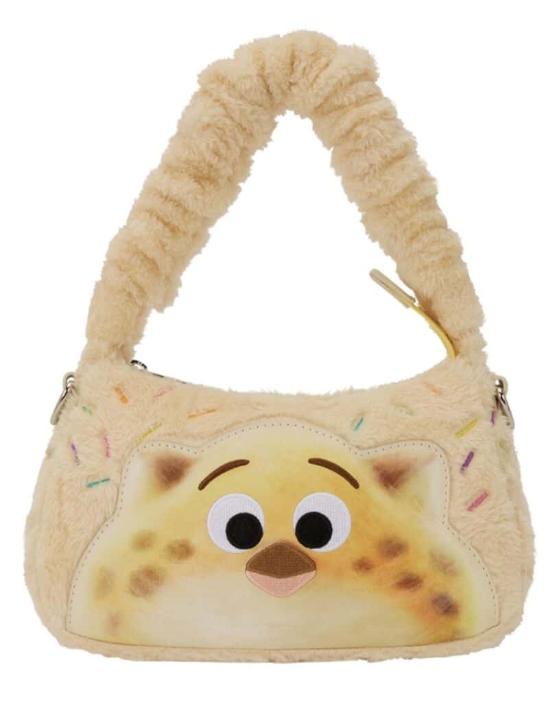 Disney Giraffe Bag with Plush Handle and colorful sprinkles.