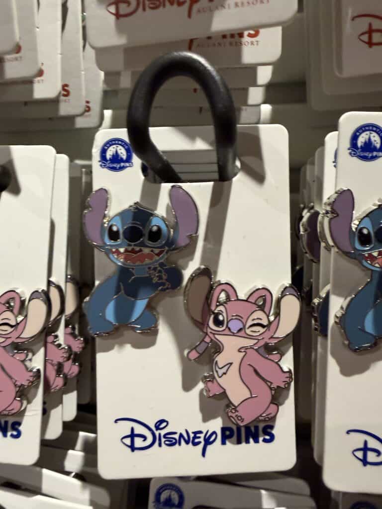 Disney Stitch and Angel keychain featuring popular characters from Lilo & Stitch.