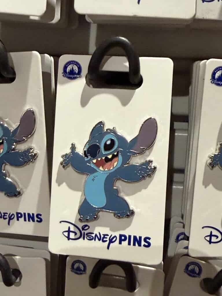 Disney Stitch enamel pin for fans and collectors.