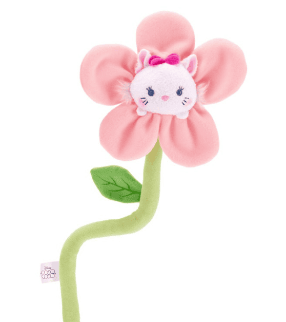 Adorable pink plush flower with a bunny face, ideal for Disney-themed plush toys and collectibles.